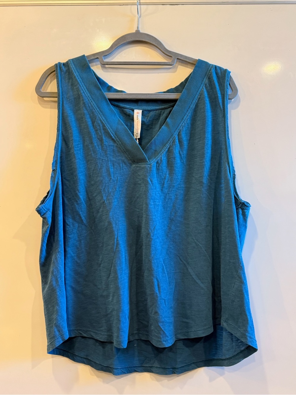 Anthropologie Teal Blue V-Neck Tank Top